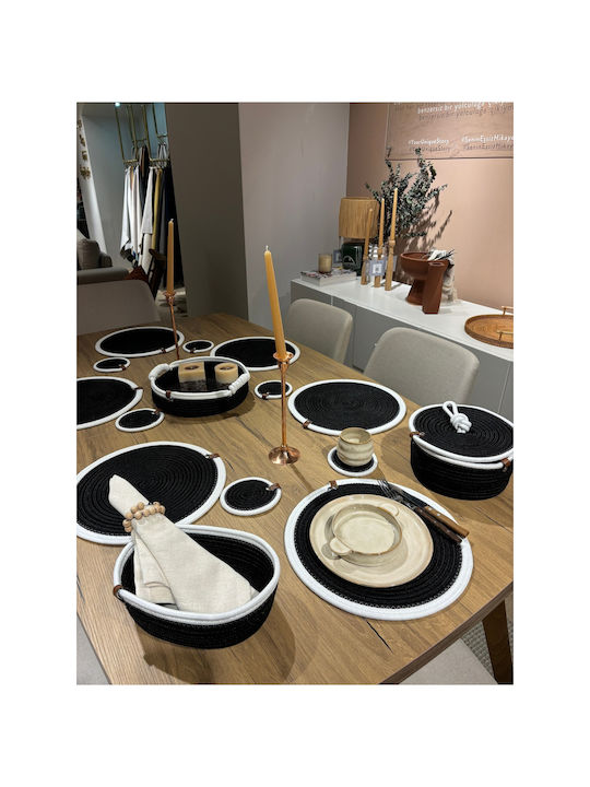 SteweHome Σουπλά Ψάθινο Μαύρο 33x33cm 15τμχ SteweHome Σουπλά Ψάθινο Μαύρο 33x33cm 15τμχ
