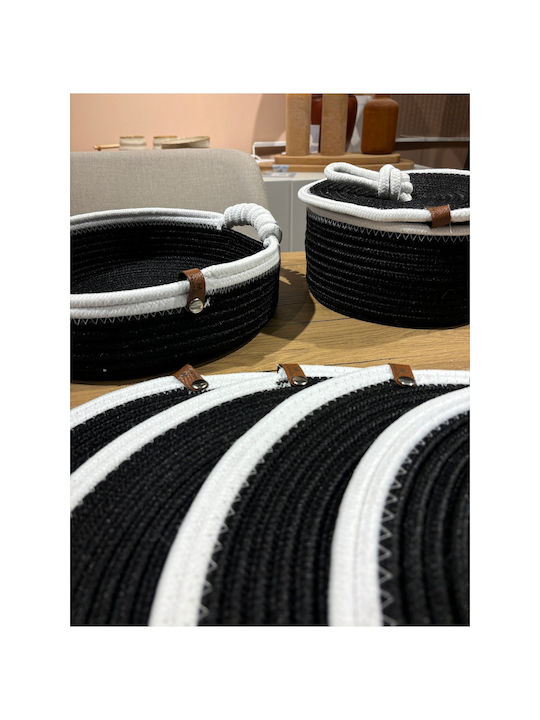 SteweHome Black Wicker Placemats 33x33cm 15 Pieces