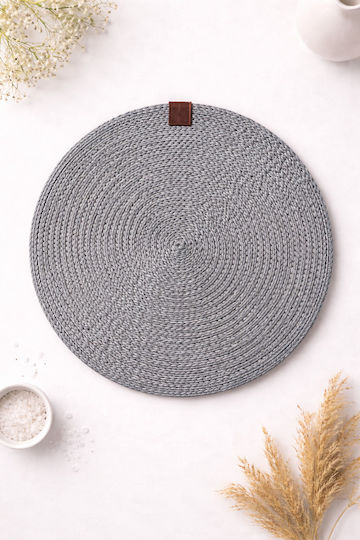 SteweHome Seturi De Masă Din Paie Gri 32x32cm 6 Bucăți
