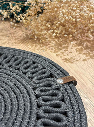 SteweHome Wicker Gray Placemats 33x33cm 6 Pieces
