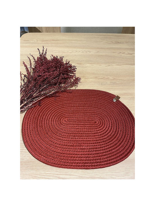 SteweHome Wicker Red Placemats 40x30cm 7 Pieces