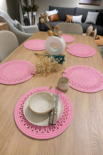 SteweHome Tischsets Korbweide Rosa 33x33cm 6 Stück