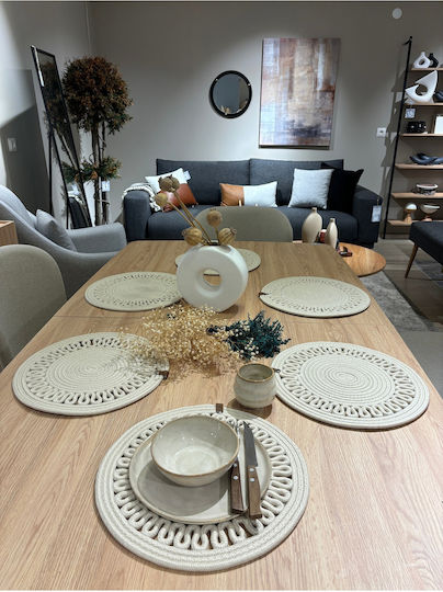 SteweHome Wicker Beige Placemats 33x33cm 6 Pieces