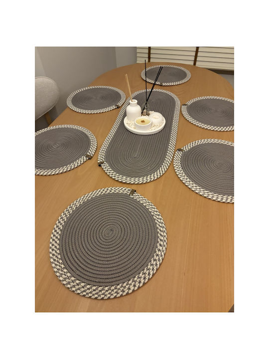 SteweHome Tischsets Korbweide Grau 80x30cm 6 Stück