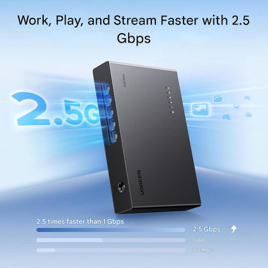 Ugreen X002FLADMZ Comutator Negestionat cu 5 Porturi Gigabit (1Gbps) Ethernet