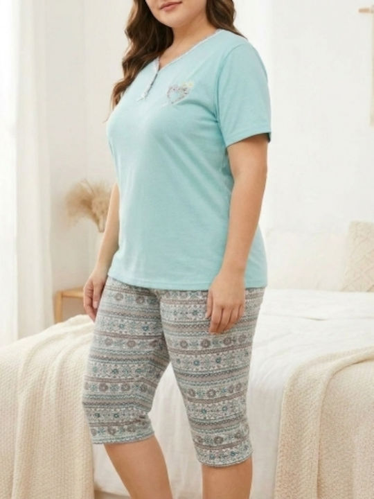 Asel Summer Women's Pajama Set Turquoise