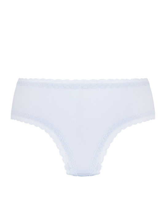 London Damen-Slip mit Spitze Blau