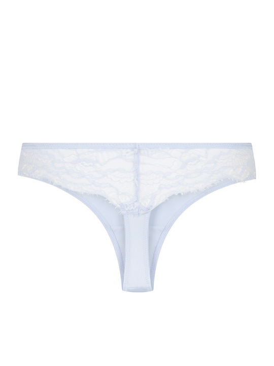 Damen-Zeichenfolge mit Spitze Blau
