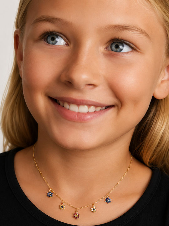 P D Paola Les Filles Necklace Made of Gold Plated Silver