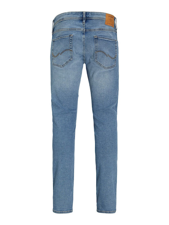Glenn Men's Jeans Pants Elastic with Slim Fit Blue