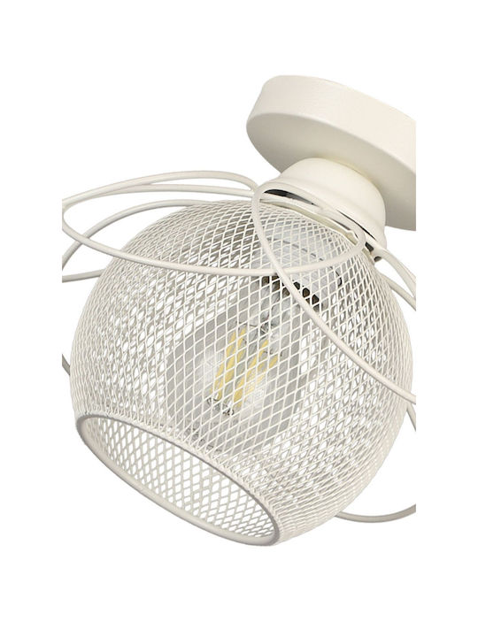 SteweHome Ceiling Light 25cm White with E27 Socket