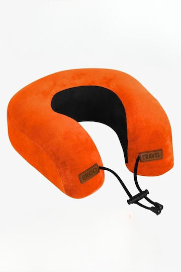 SteweHome Velvet Orange Travel Pillow