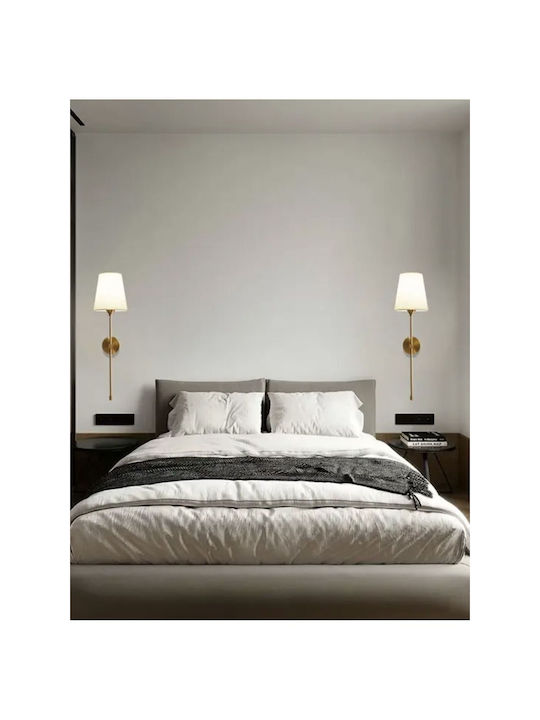 SteweHome Modern Wall Lamp with E27 Socket Gold