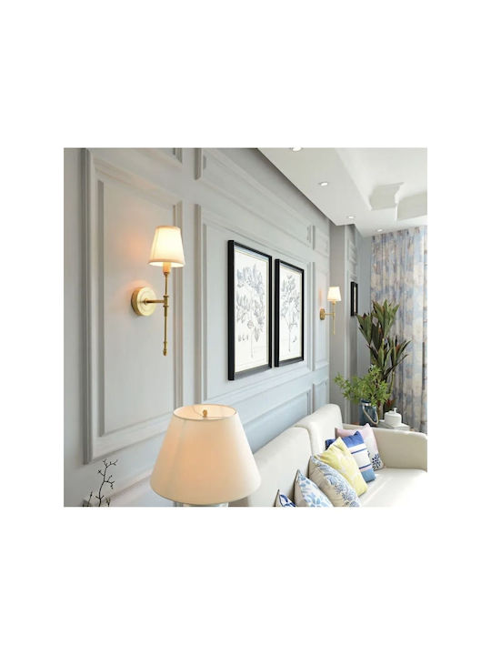 SteweHome Modern Wall Lamp with E27 Socket Gold