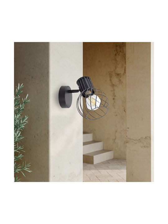 Vivalux Wall Lamp with E14 Socket Black 12x12x15cm