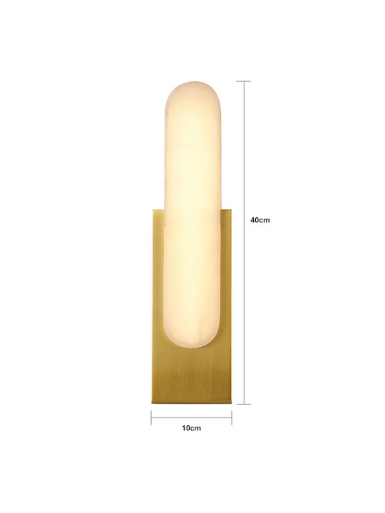 SteweHome Modern Wall Lamp with Integrated LED and Warm White Multicolour Light