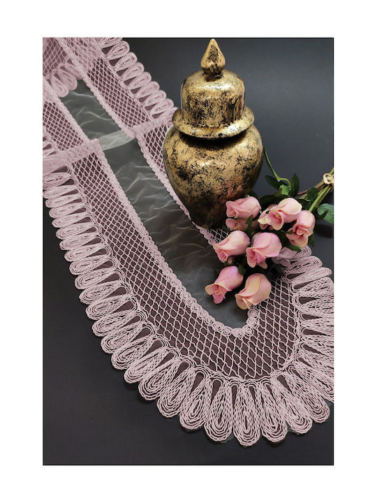 SteweHome Runner Cu Dantelă Set Ecru 34x48cm