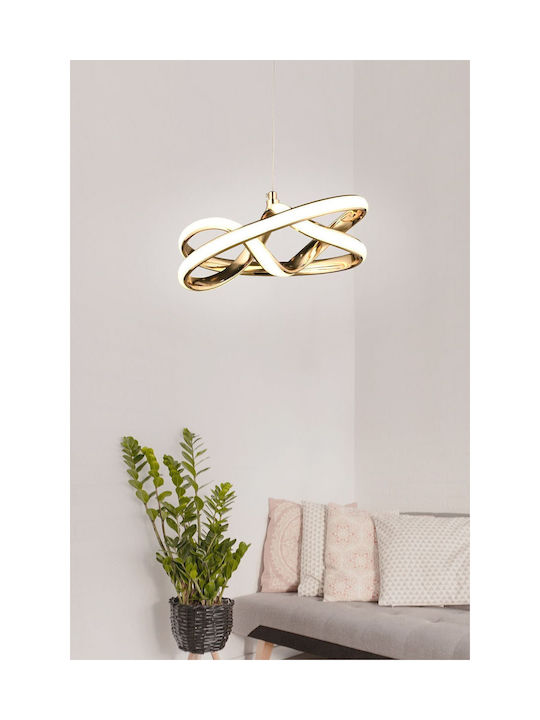 SteweHome Κρεμαστό Φωτιστικό Κίτρινο LED 25x50x61εκ.