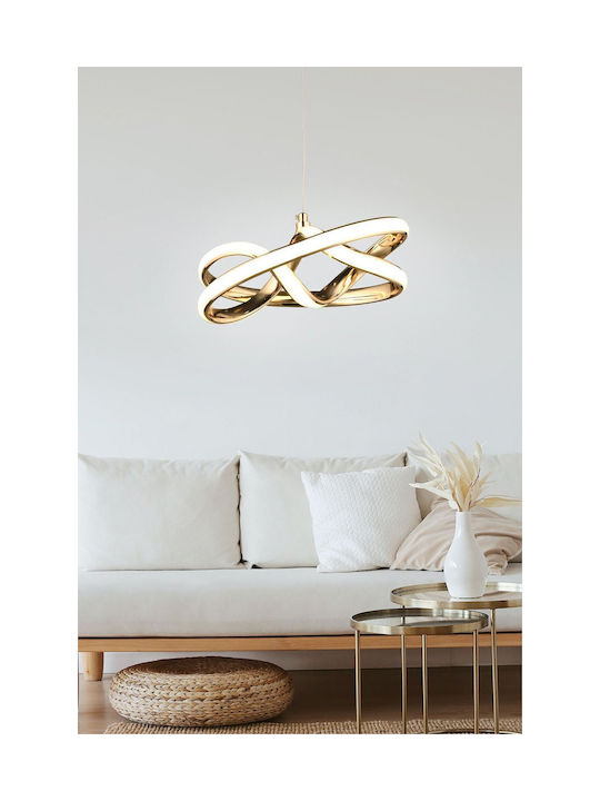SteweHome Κρεμαστό Φωτιστικό Κίτρινο LED 25x50x61εκ.