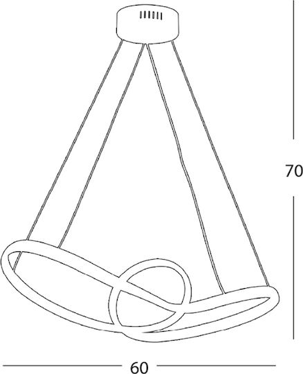 SteweHome Mehrfarbige Deckenleuchte 60x25x61cm SteweHome Mehrfarbige Deckenleuchte 60x25x61cm