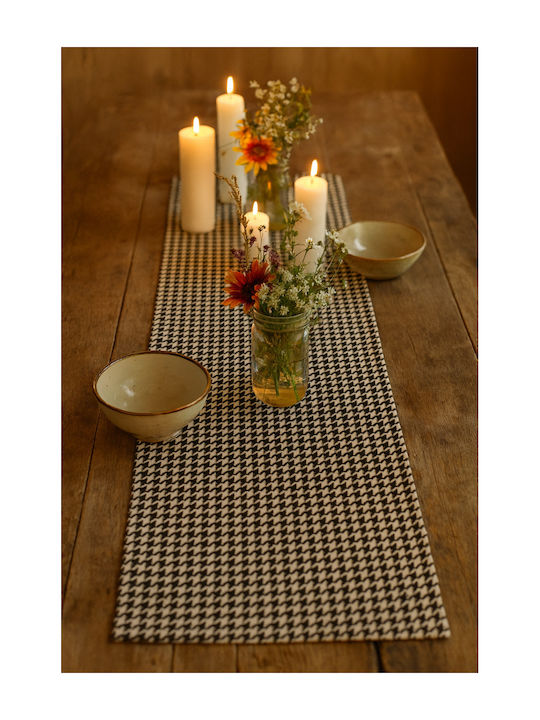 SteweHome Runner Bumbac Negru 50x150cm