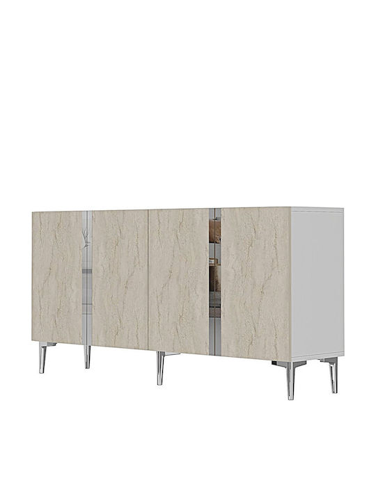 Stand TV Alb L150xA32xÎ75cm