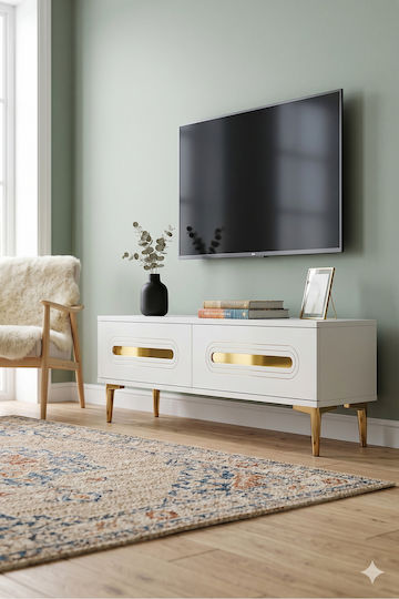 Έπιπλο TV Επιδαπέδιο Λευκό 120x30x41εκ.