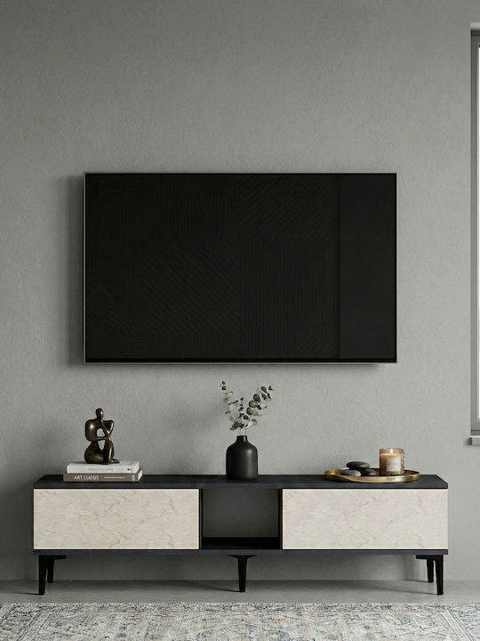 Έπιπλο Τηλεόρασης Γκρι Μ150xΠ30xΥ41cm