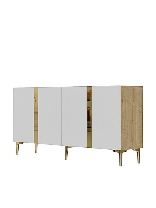 Έπιπλο Τηλεόρασης Χρυσό Μ150xΠ32xΥ75cm