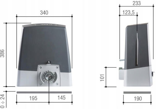 CAME Sliding Garage Door Motor Up to 800kg 801MS-0690