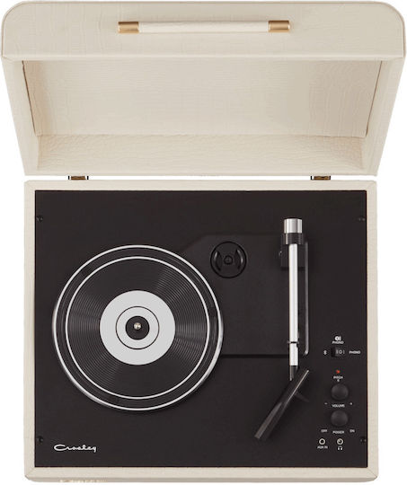 Crosley CR6255A Βαλιτσάκι Πικάπ με Belt Drive και Ενσωματωμένα Ηχεία Μπεζ