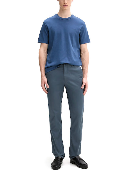 Elastic Trousers in Slim Fit Blue