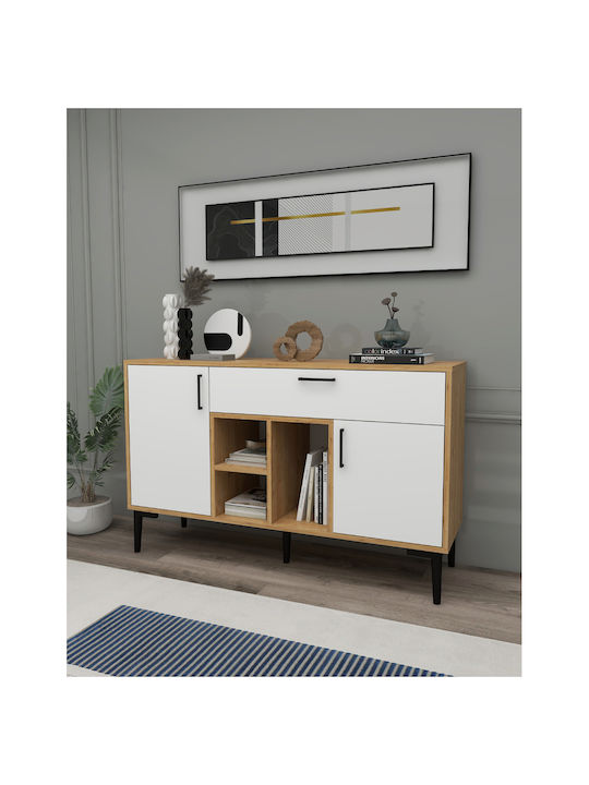 Wooden Sideboard Multicolour 135x40x84cm