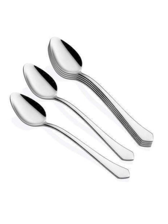 SteweHome Set Of Silver Inox Coffee Tea Spoons 6 Pieces