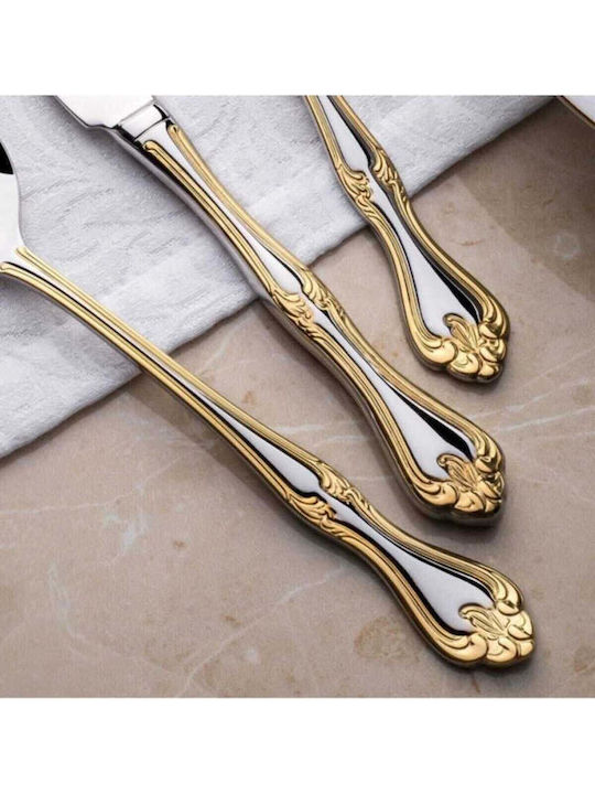 SteweHome Cutlery Set Stainless Steel Gold 30 Pieces