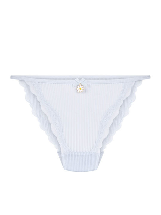 Damen-Brasilien Mit Spitze Blau