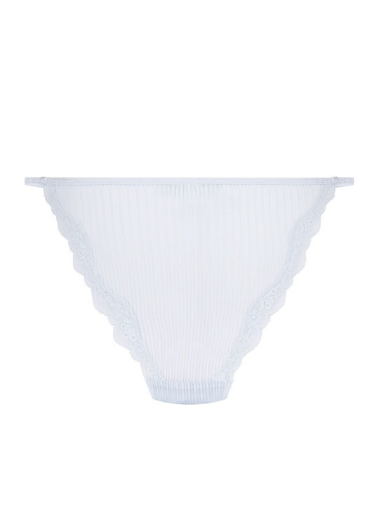 Damen-Brasilien Mit Spitze Blau