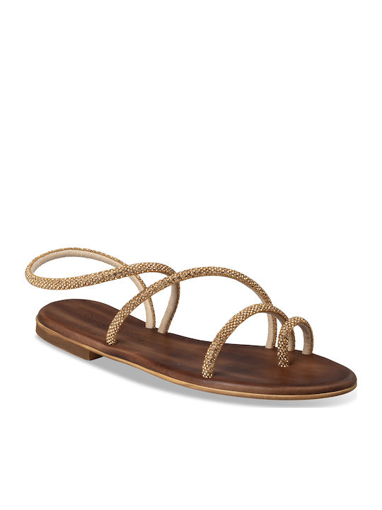 Women's Flat Sandals Gold