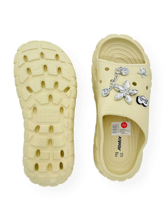 Slides in Beige Colour