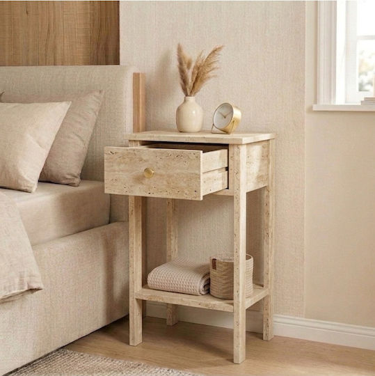 Nachttisch Holz Gold 40x35x70cm