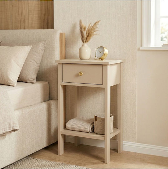 Nachttisch Holz Gold 40x35x70cm