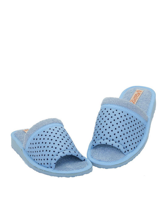 Leder Damen Hausschuhe Hellblaue