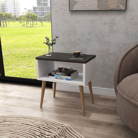 Wooden Grey Bedside Table 45x29x60cm Wooden Grey Bedside Table 45x29x60cm