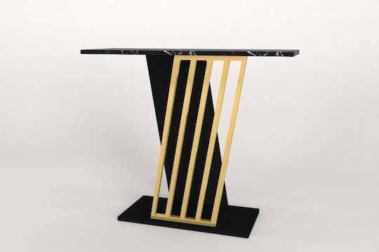 Wooden Gold Console L90xW60xH77cm