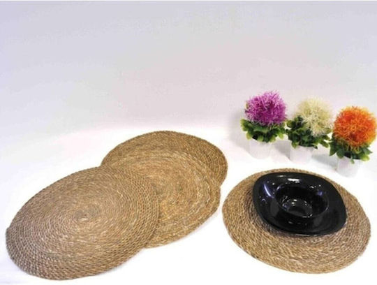 SteweHome Σουπλά Στρογγυλό Υφασμάτινο Καφέ 33cm SteweHome Σουπλά Στρογγυλό Υφασμάτινο Καφέ 33cm