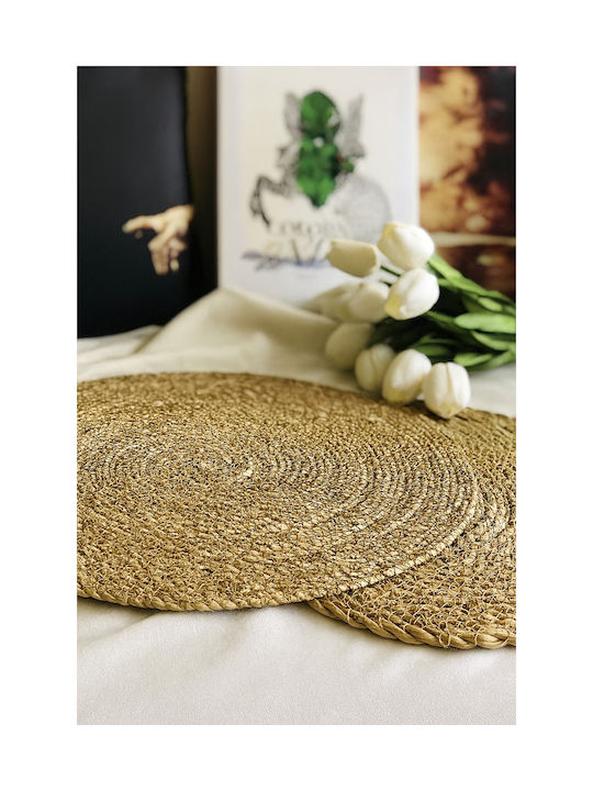 SteweHome Σουπλά Ψάθινο Χρυσό 33x33cm 6τμχ SteweHome Σουπλά Ψάθινο Χρυσό 33x33cm 6τμχ