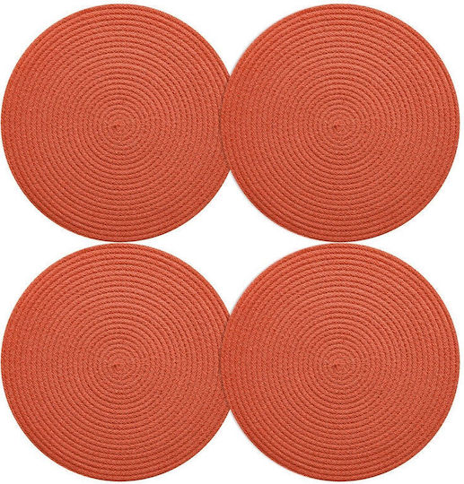 SteweHome Fabric Orange Placemats 33x33cm 2 Pieces