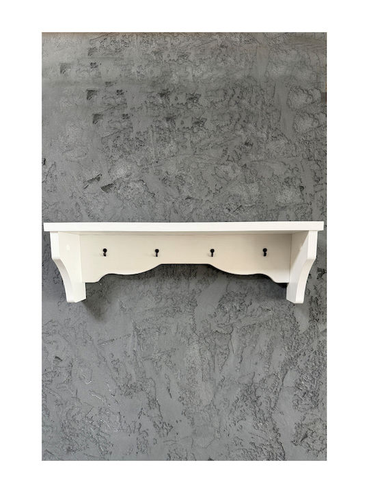 Ράφι Τοίχου Λευκό 60x14x14εκ.