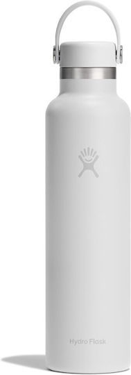 Hydro Flask Standard Flex Cap Bottle Thermos Stainless Steel BPA Free 710ml White