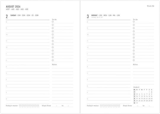 Academic Diary Letts Conscious 2026-2027 Daily A5 Multilanguage Ocean 27-031831
